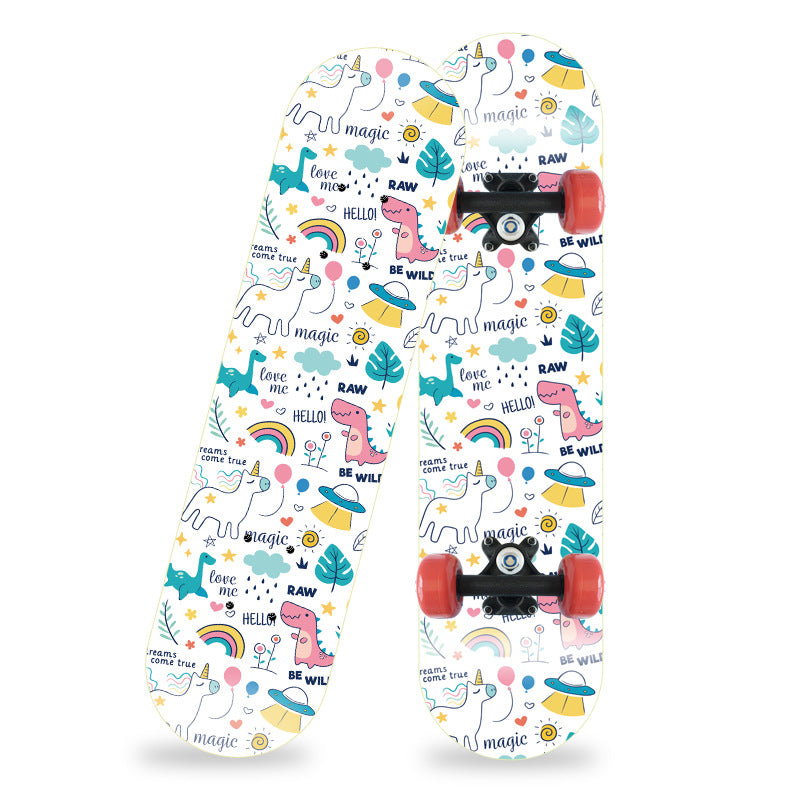Cartoon-inspiriertes Mini-Skateboard Skanto