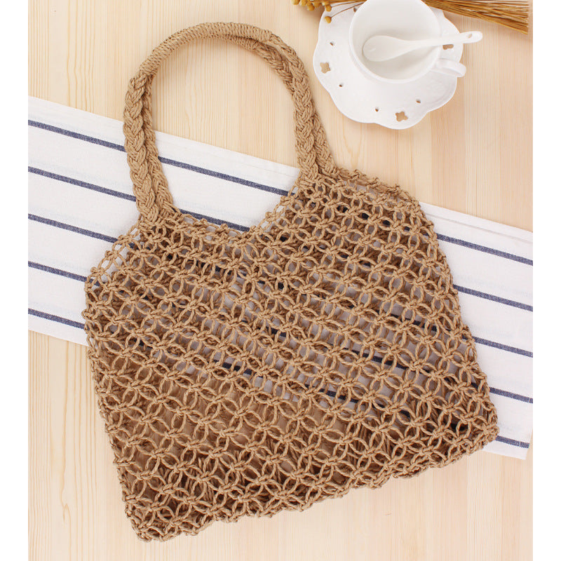 Moderne Netztasche aus Naturmaterialien Skanto