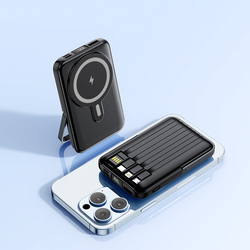 Tragbare Powerbank mit multifunktionalen Ladekabeln Skanto