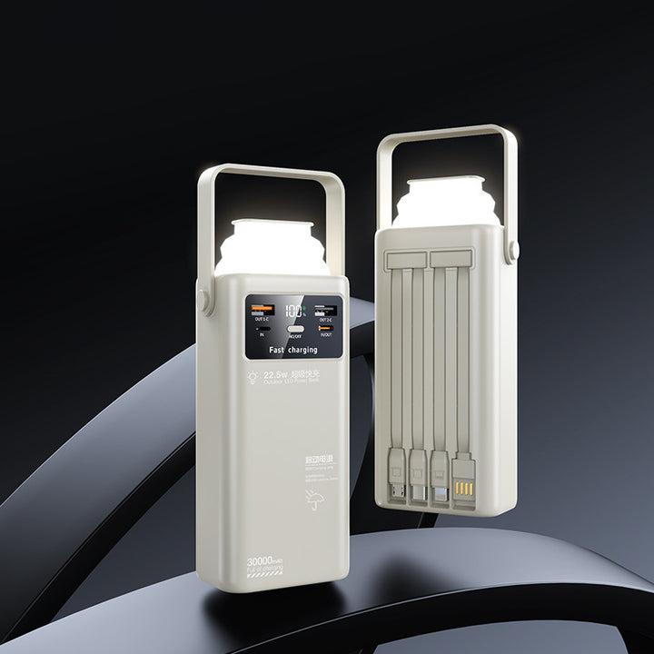 Tragbare Powerbank mit LED-Beleuchtung und Schnellladefunktion Skanto
