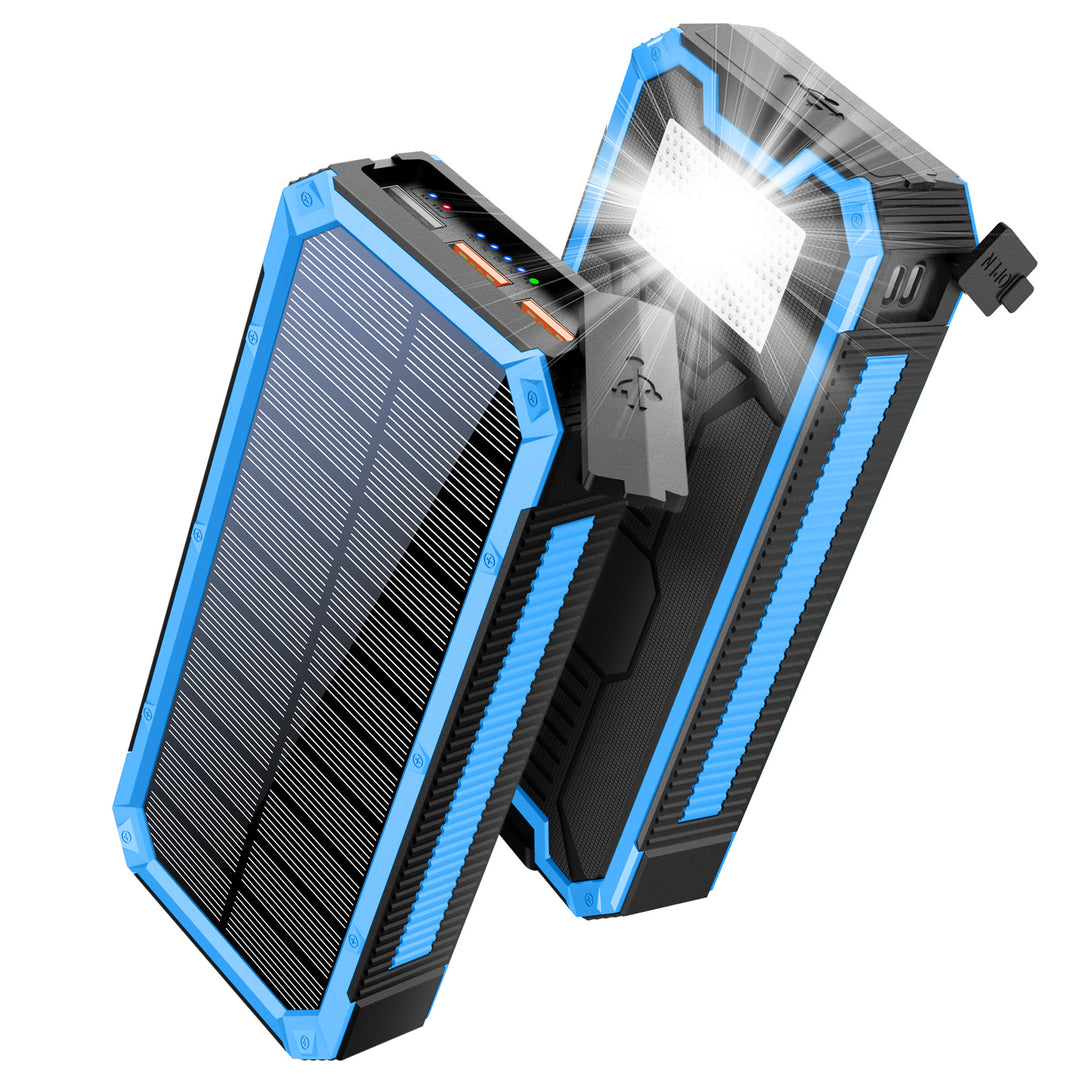 Solar Powerbank mit integrierter Taschenlampe und Schnellladefunktion Skanto