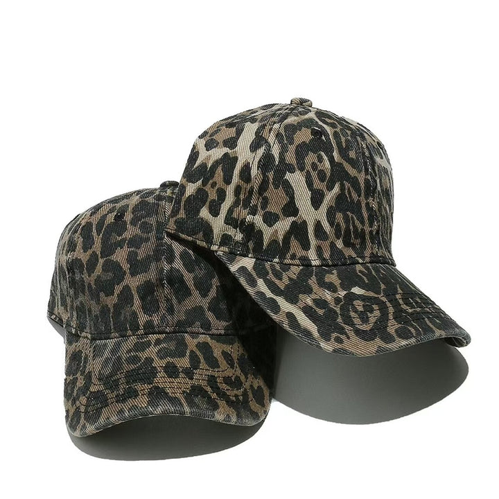 Damen stylische Baseballkappe mit Animal-Print Skanto
