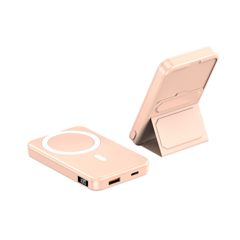Tragbare Powerbank mit integriertem Ständer und LCD-Anzeige Skanto