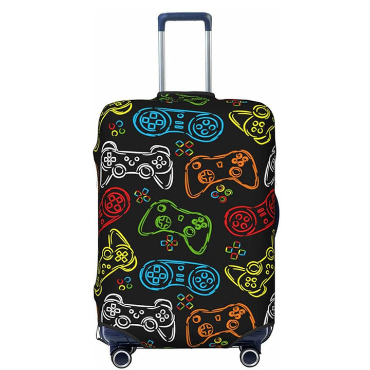Unisex nicht-elastische Kofferhülle mit Urban-Doodle-Muster, Reißverschluss und Rundumschutz für 4-Rad-Trolleys Skanto