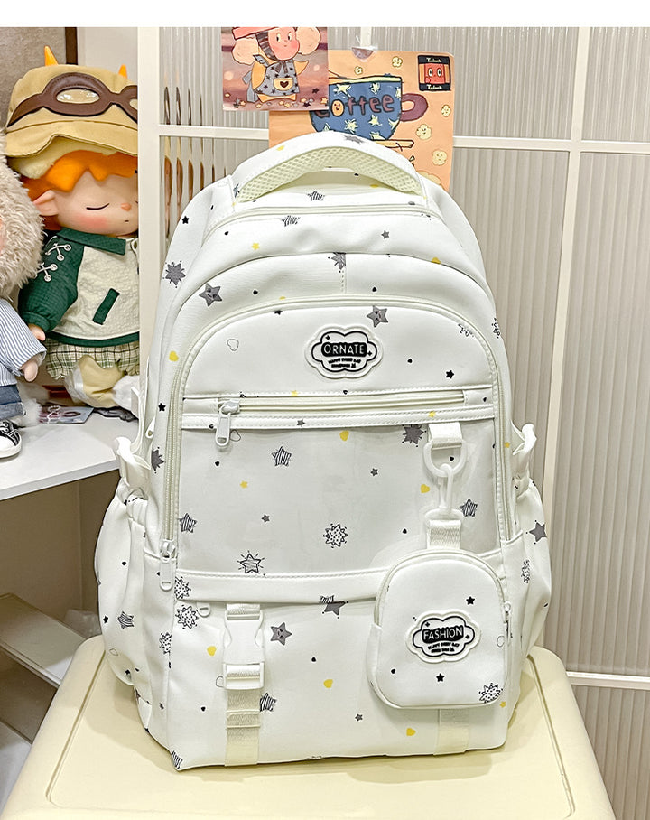 Stylischer Schulrucksack mit Sternenmuster Skanto