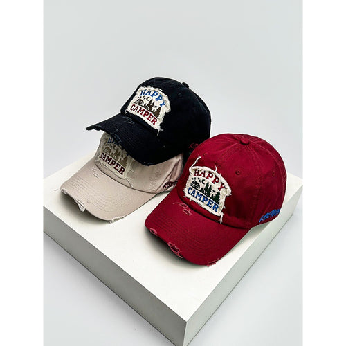 Herren Distressed Bestickte Campingkappe Skanto