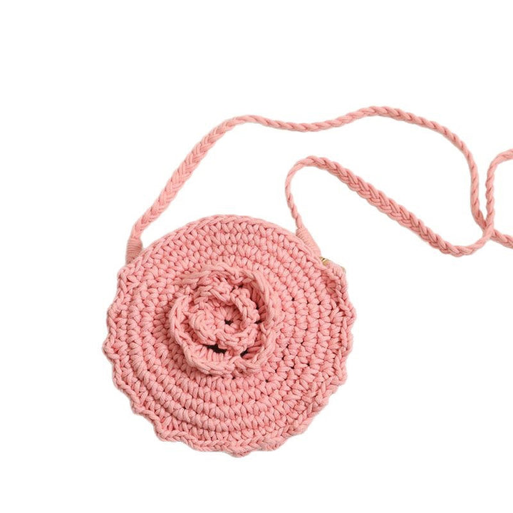 Handgehäkelte Crossover-Tasche mit floralen Details Skanto