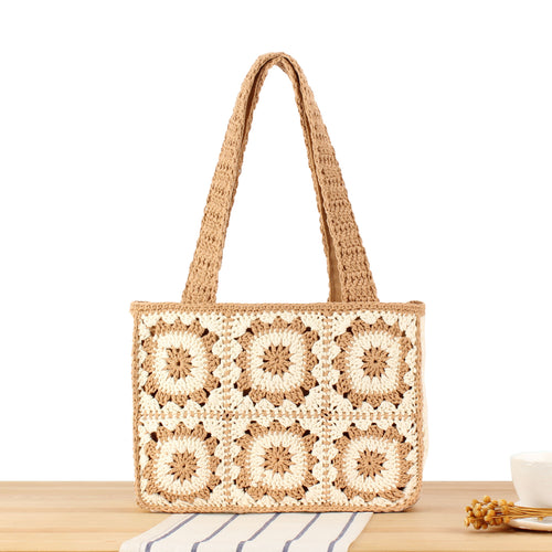 Makramee-Shopper mit Blumenmuster Skanto