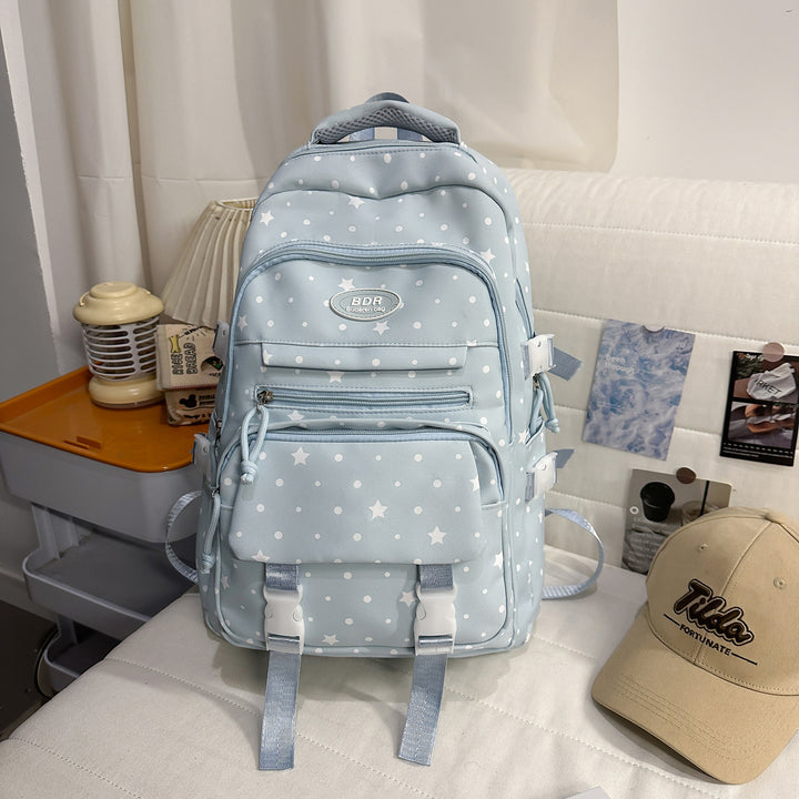 Rucksack Skanto mit Sternenmuster und mehreren Fächern