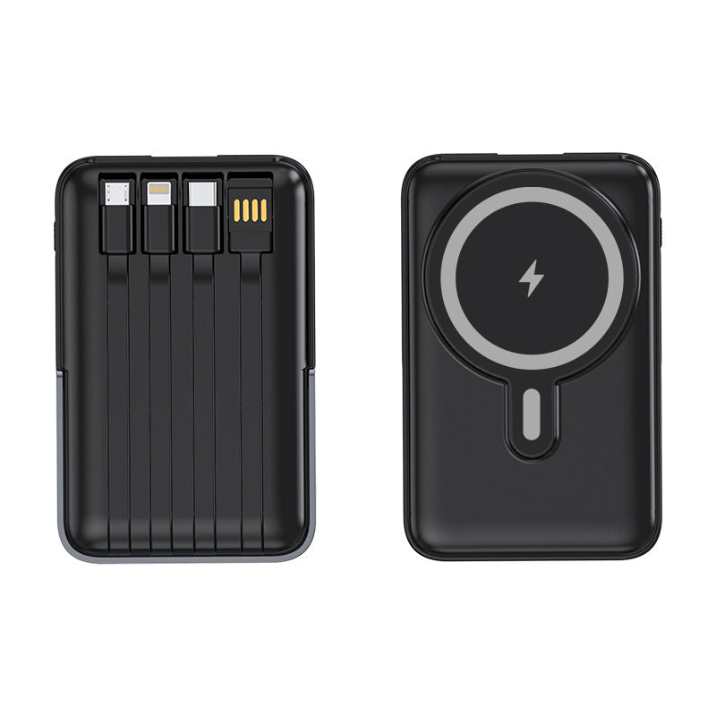 Tragbare Powerbank mit multifunktionalen Ladekabeln Skanto