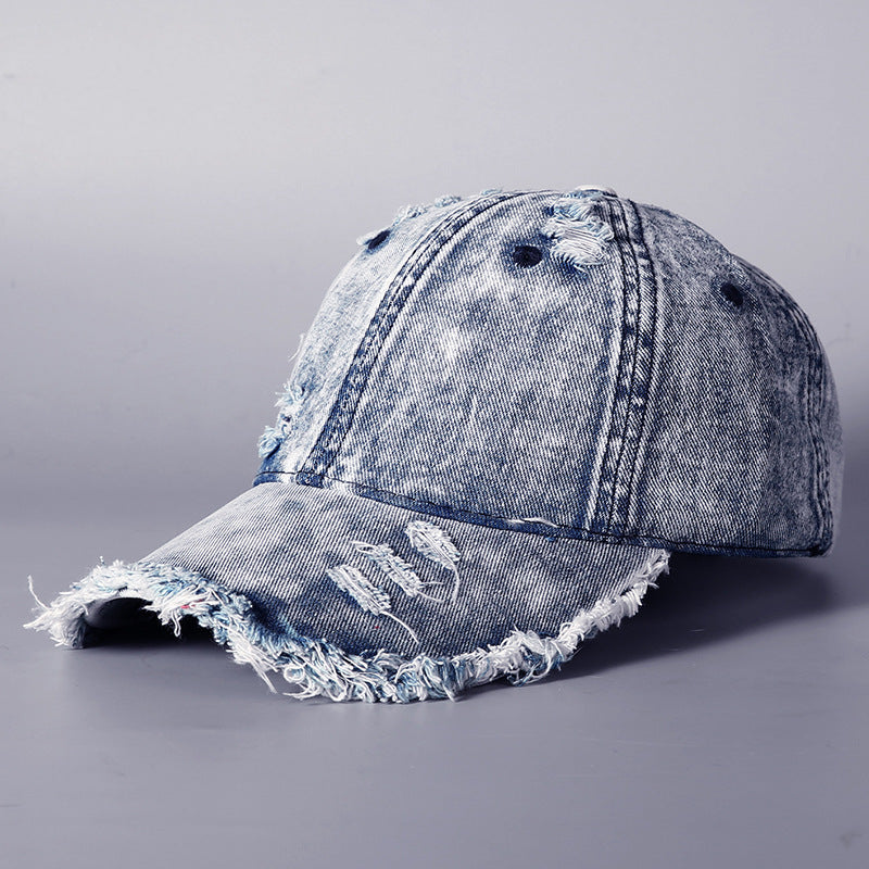 Herren Baseballkappe im Used-Look aus Vintage-Denim Skanto