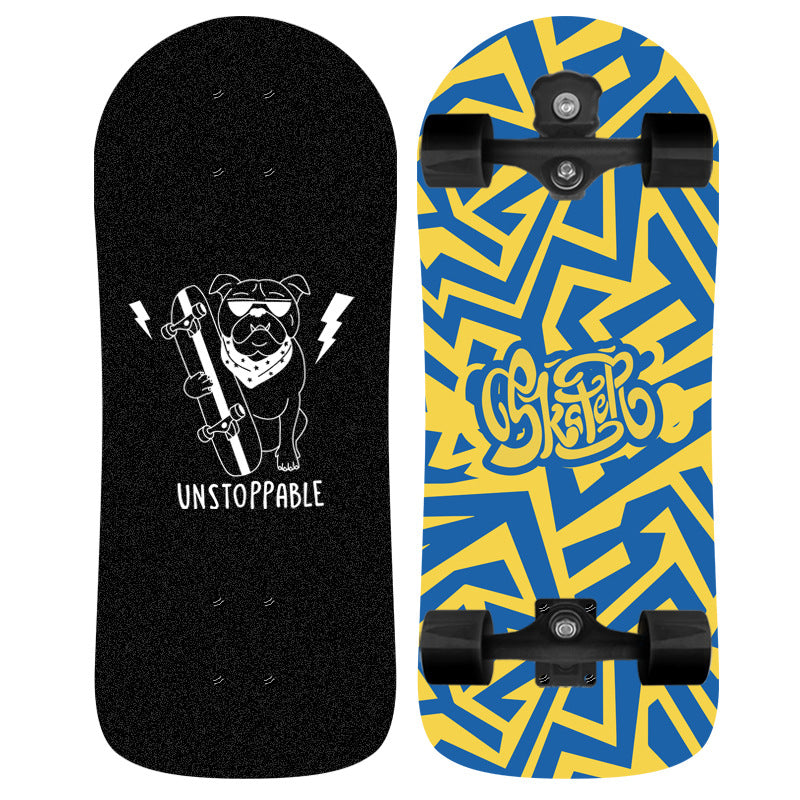 Skateboard Skanto mit Einhorn-Grafik
