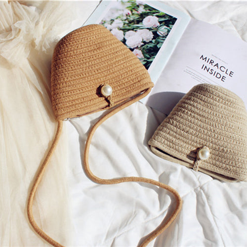 Handgemachte Makramee-Tasche mit Perlenakzent Skanto