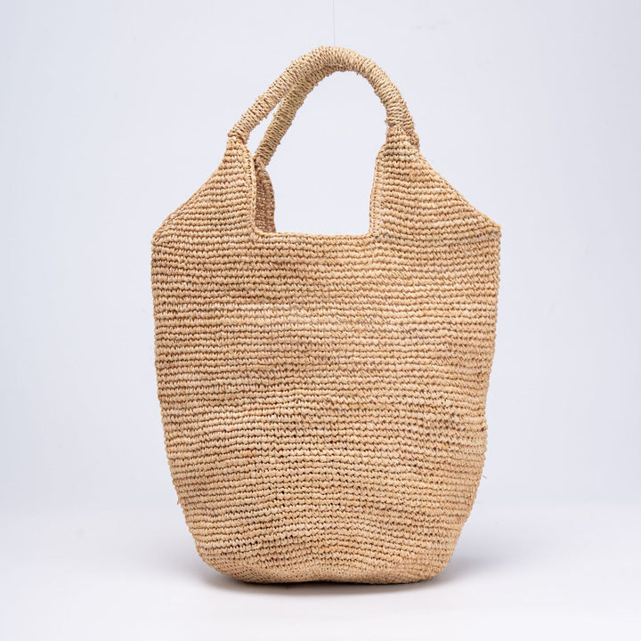 Handgemachte Strohtasche mit modernen Akzenten Skanto