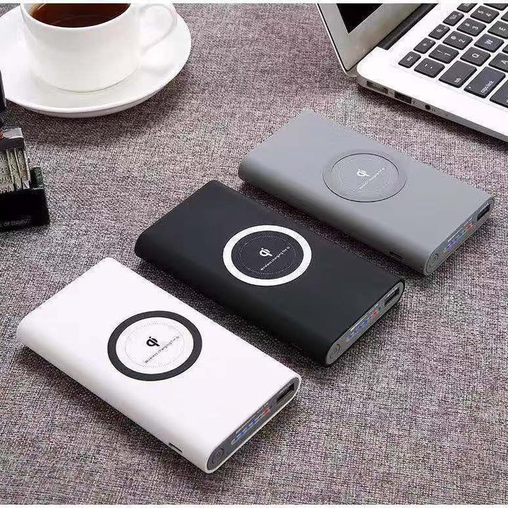 Powerbank mit kabelloser Ladefunktion und intelligenter Akkustatusanzeige Skanto