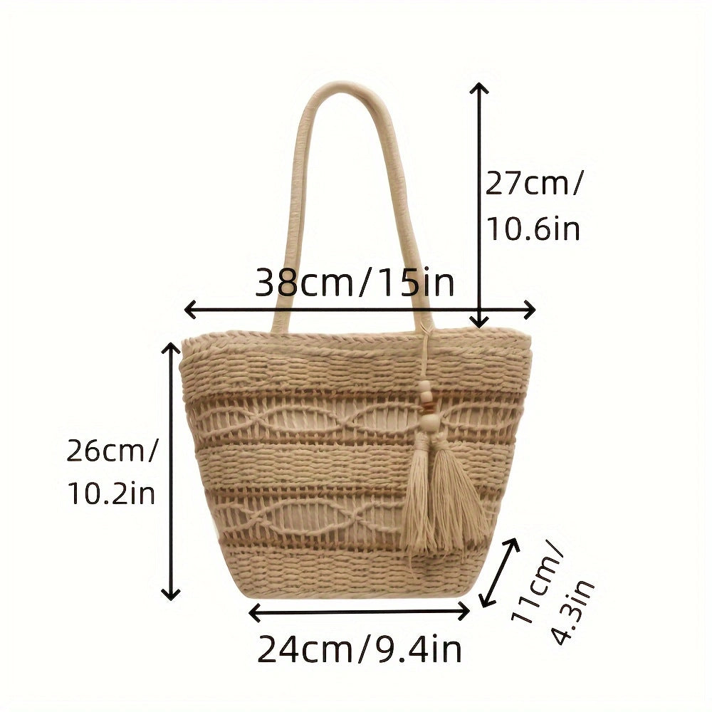 Handtasche aus handgewebtem Naturmaterial Skanto