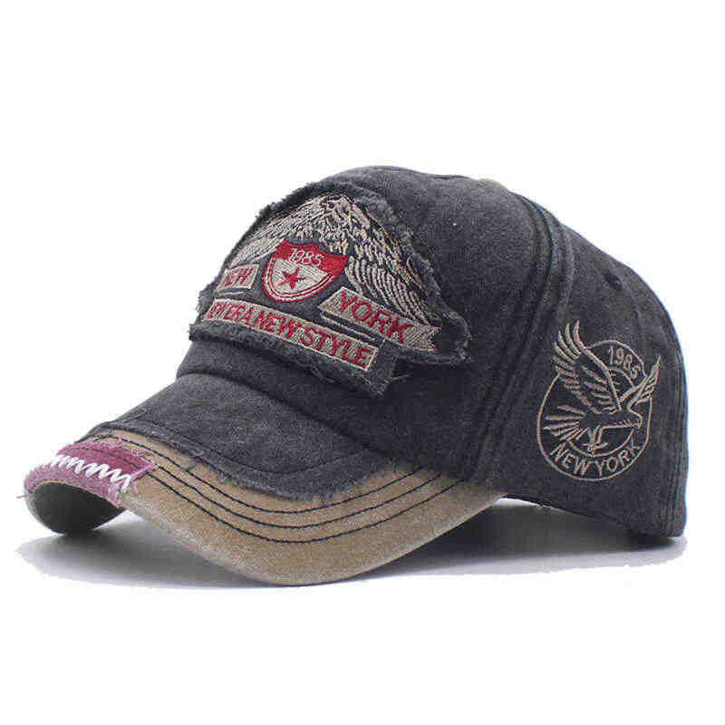 Herren Distressed Denim Cap Skanto