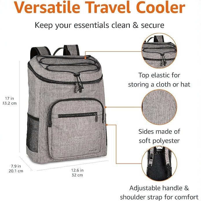 Unisex isolierter Lunch-Rucksack mit isolierendem Innenfutter und multifunktionalen Organizer-Taschen Skanto