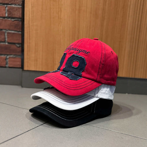 Herren Distressed Bestickte Baseballkappe Skanto