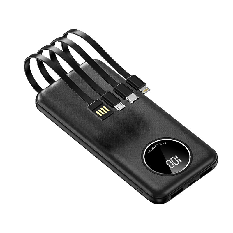 Multifunktionale Powerbank mit integrierten Kabeln Skanto