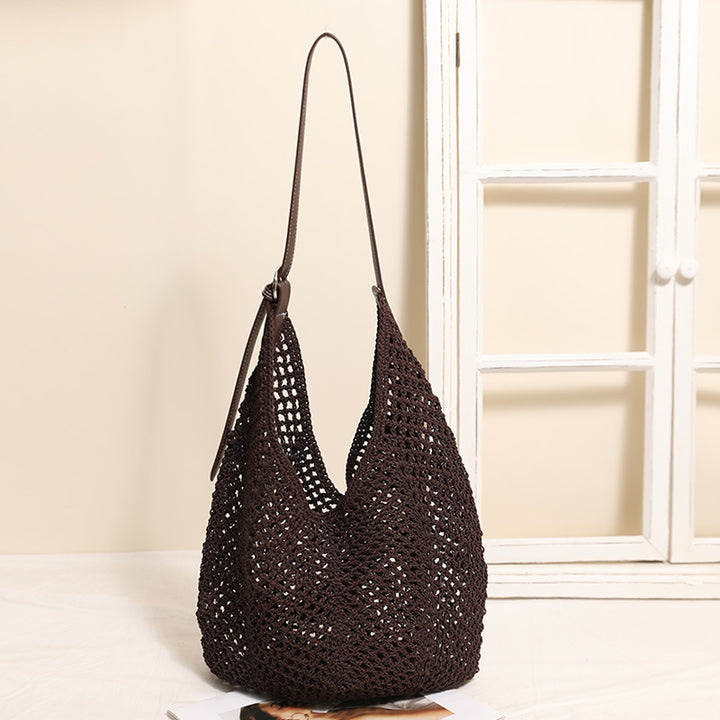 Leichte Netztasche mit verstellbarem Lederriemen Skanto