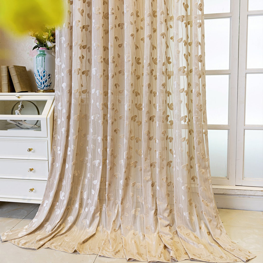 Bestickter transparenter Vorhangschal Skanto