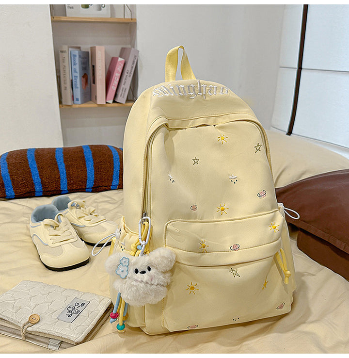 Klassischer bestickter Schulrucksack
