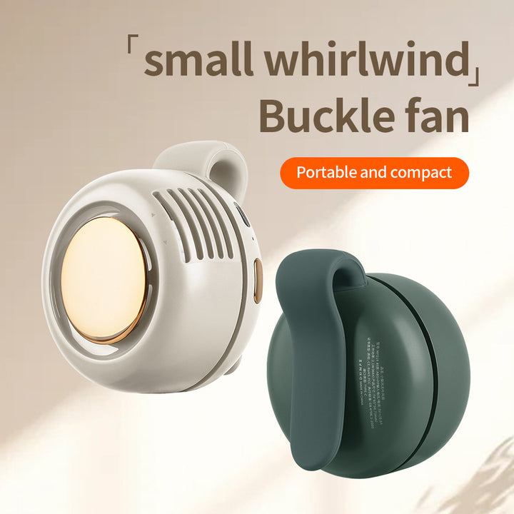 Kühlender Clip-Ventilator mit warmem LED-Licht und wiederaufladbarem Akku Skanto