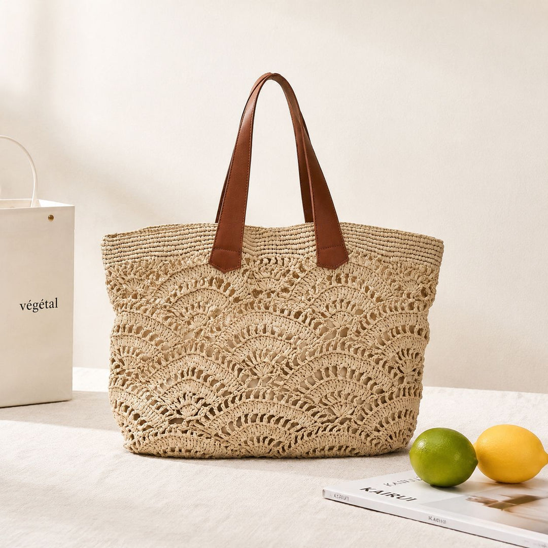 Geräumige Makramee-Strandtasche Skanto