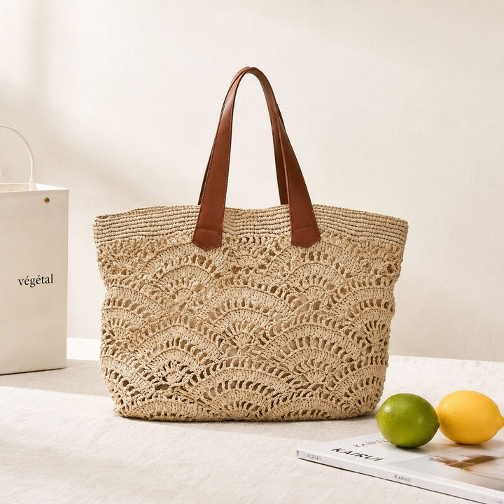 Geräumige Makramee-Strandtasche Skanto