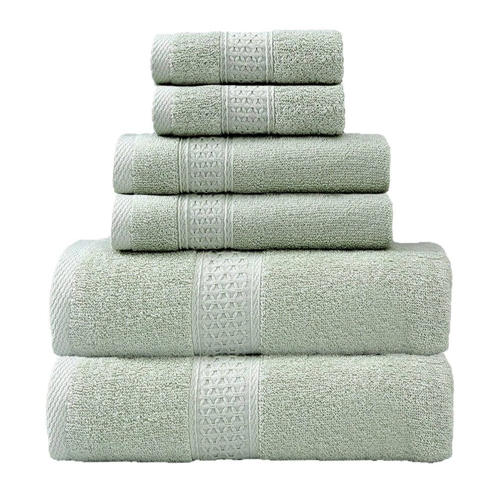 Frottierhandtuch-Set mit eleganter Bordüre