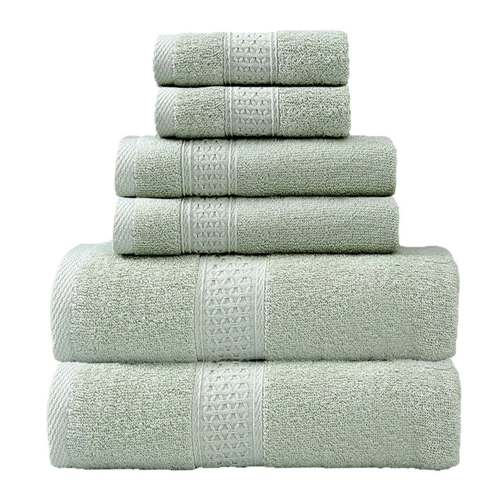 Frottierhandtuch-Set mit eleganter Bordüre