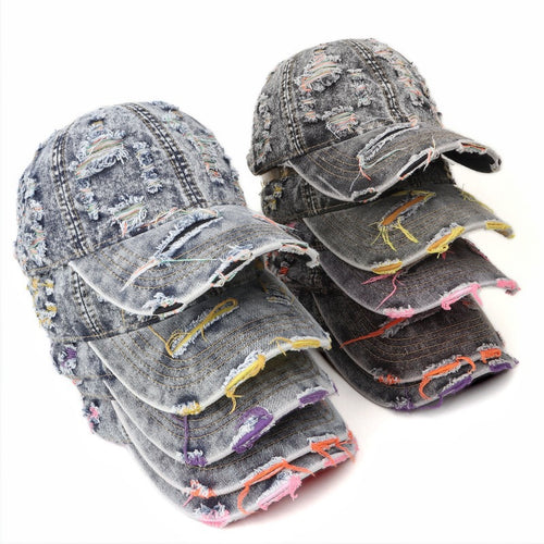 Damen Baseball Cap aus Denim im Used-Look Skanto