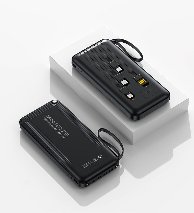Mini-Powerbank mit integriertem Multifunktions-Ladekabel Skanto
