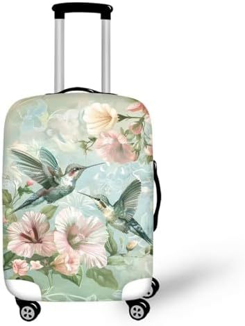 Unisexer nicht-elastischer Kofferbezug mit Pferde- und Sonnenblumenmotiv, strapazierfähiger Stretch-Schutz für Hartschalen-Trolley mit Reißverschluss Skanto