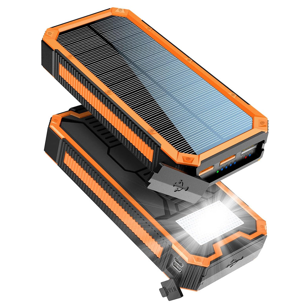 Solar Powerbank mit integrierter Taschenlampe und Schnellladefunktion Skanto