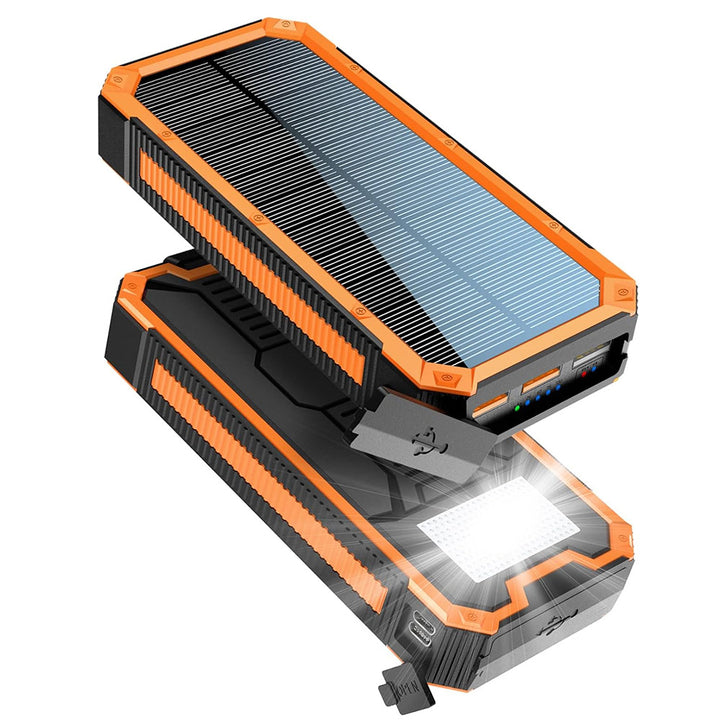 Solar Powerbank mit integrierter Taschenlampe und Schnellladefunktion Skanto
