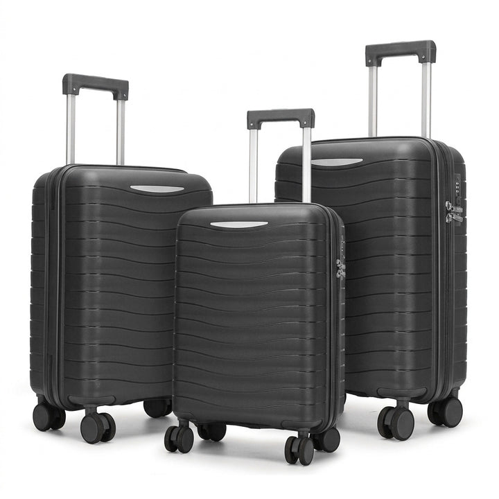 Hartschalenkoffer-Set mit innovativer Taschenorganisation Skanto
