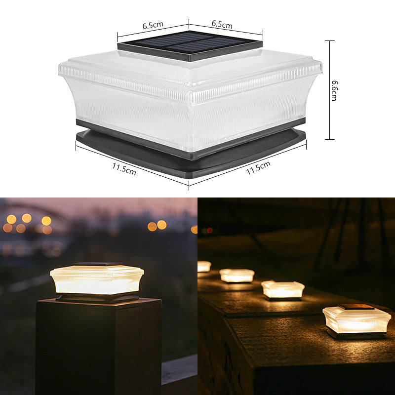 Skanto flache Solar-Deckpfostenkappe mit warmem Umgebungslicht Skanto