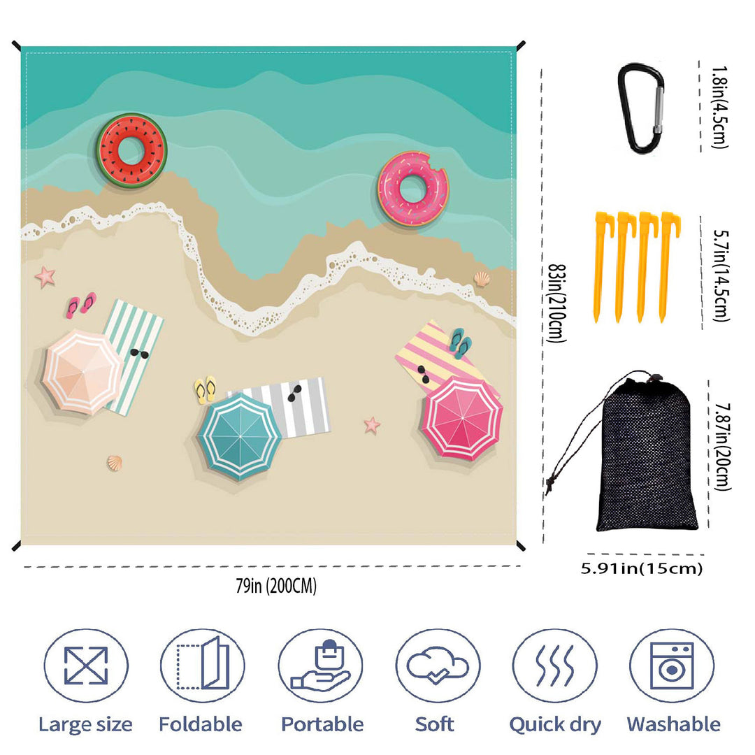 Große tragbare Strandmatte Skanto