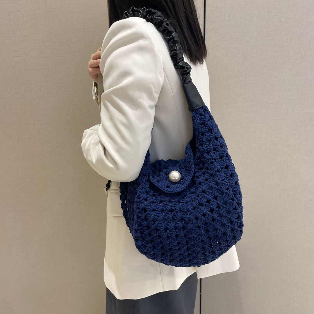 Handgeknüpfte vielseitige Tasche mit eleganten Perlenverzierungen Skanto