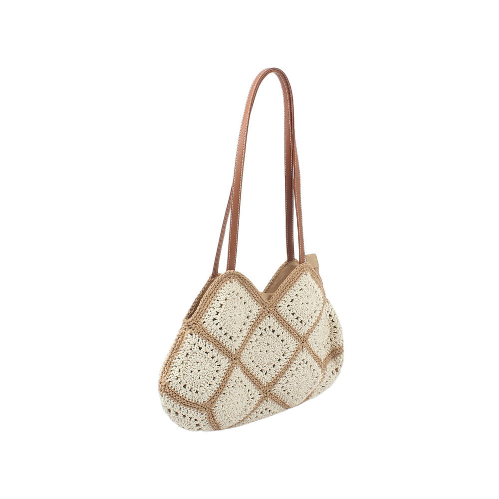 Gehäkelte Tasche mit elegantem Lederakzent Skanto