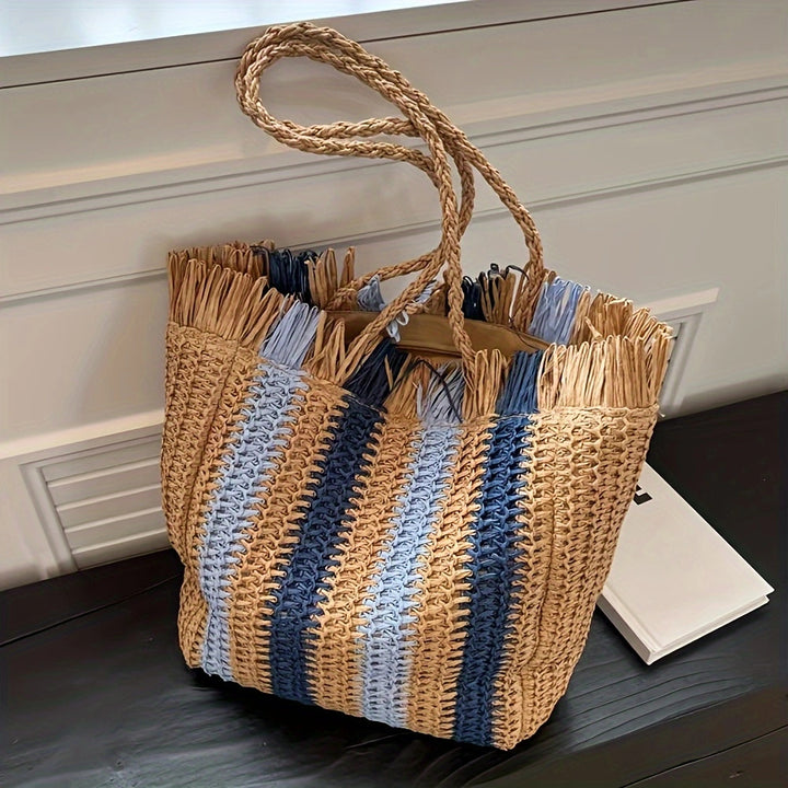 Geflochtene Handtasche aus Naturmaterial Skanto