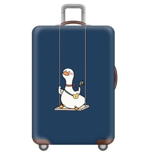 Unisex Skanto Hartschalen-Trolley mit niedlichem Entenmotiv, leichtes, kabinentaugliches Gepäck mit Teleskopgriff und Innenorganisation Skanto