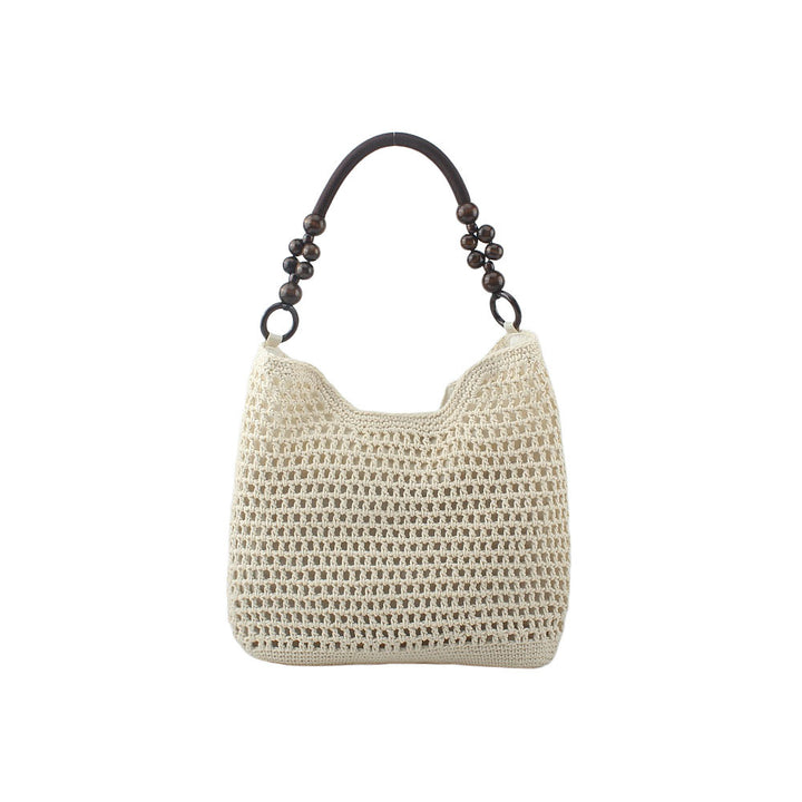 Schultertasche mit kunstvollen Holzgriffen Skanto