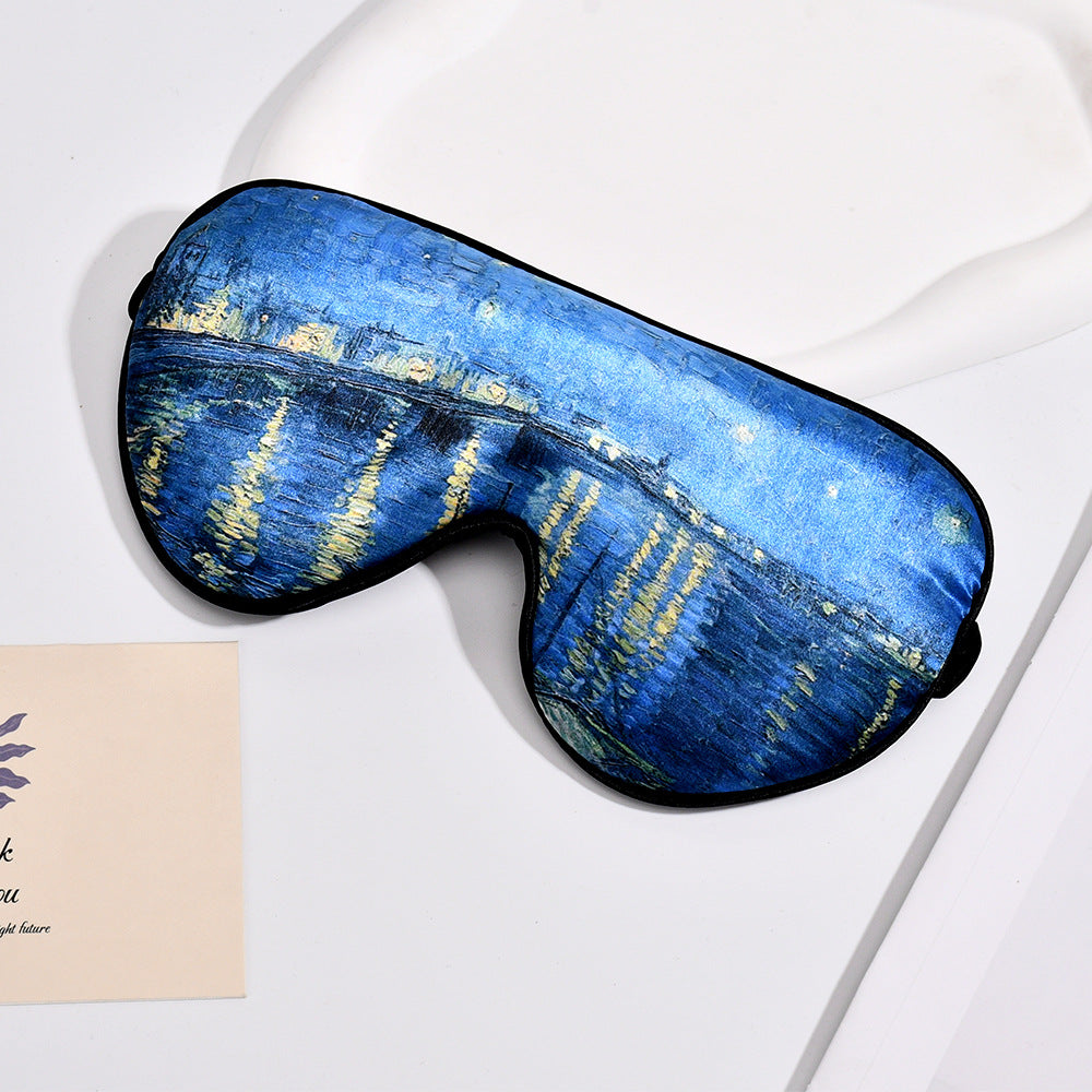 Unisex weiche ergonomische Schlafmaske mit konturiertem Augenbereich und verstellbarem Gummiband Skanto
