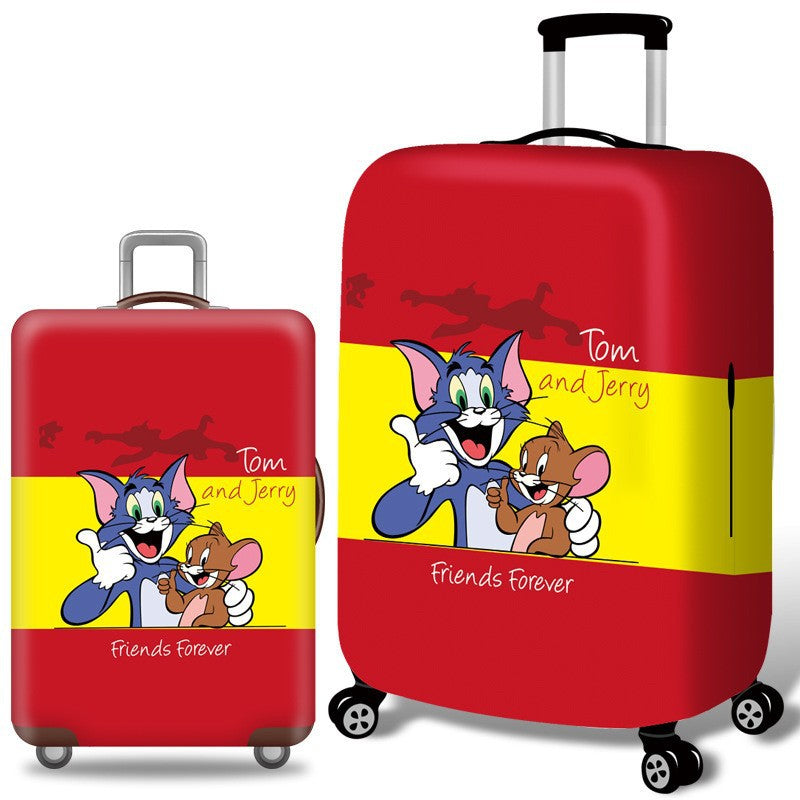 Unisex Skanto Hartschalenkoffer mit Tom und Jerry Motiv, Teleskopgriff und leichtgängigen Rollen Skanto