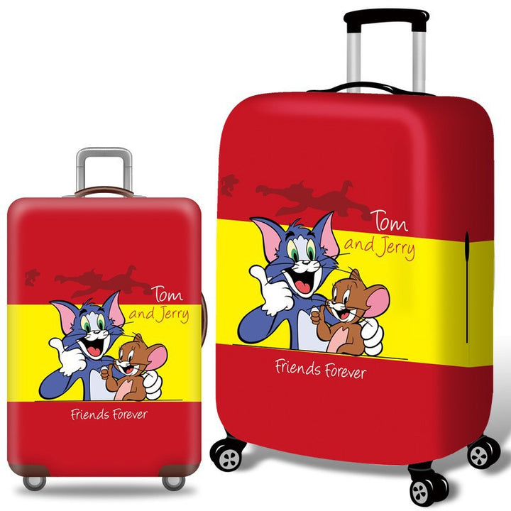 Unisex Skanto Hartschalenkoffer mit Tom und Jerry Motiv, Teleskopgriff und leichtgängigen Rollen Skanto