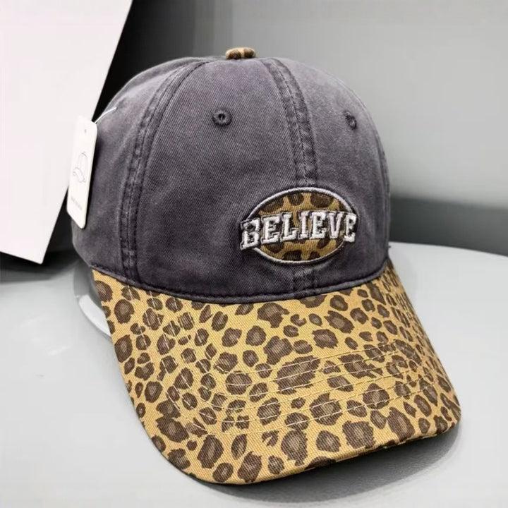 Damen lässige Baseballcap mit Leopardenmuster Skanto