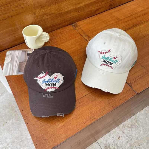 Damen Baseballkappe im Used-Look mit Herzstickerei Skanto